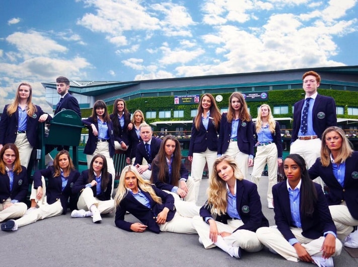 Wimbledon hospitality staff outside Centre court